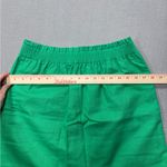 J.Crew Size 6 Linen Cotton Green Mini Skirt Pull On Elastic Waist City Skirt Photo 11