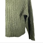 American Eagle  Cropped Chunky Knit Sweater Dark Green Size Small Photo 4