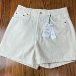 ZARA  Cream Jean Shorts NWT Photo 0