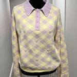 ASOS Cute school girl long sleeve checkered polo shirt with hearts. Photo 0