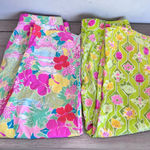 Lilly Pulitzer White Label Lot Of 2 Floral Island Beachy Capri Pants Size 6P Photo 0