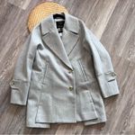 J.Crew  melton wool peacoat in gray‎ women’s size 8 Photo 0