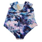 Torrid  Purple Blue‎ Pink Waves One Piece Wireless Modest Swimsuit Size 4X Photo 7