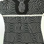 Enfocus Studio black and white graphic print three-quarter sleeve sheath dress Photo 9