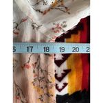 Taylor & Sage  Floral Chiffon Peach/Ivory Long Sleeve Tie Neck Blouse Size‎ M Photo 6