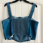 Levi's Denim Cropped Top Smocked Back Size XL New w/Tag Photo 4