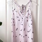 Lovestitch  Light Purple Floral Tank Strappy V Neck Small Photo 0