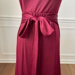 Windsor  Deep Red Burgundy Cross Back Gown Dress S Photo 3