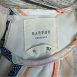 Harper Heritage Womens Faux Wrap Striped Dress M Med Medium Multicolor High Neck White Photo 4