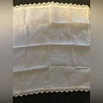 His and Hers Vintage White Lace Trim Handkerchief Photo 4