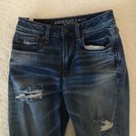 American Eagle AE Denim High Waisted Slim Jeans Destroyed Distressed 00S Photo 8