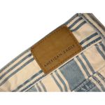 American Eagle Striped Mom Jeans Size 0 Blue White Cotton High Rise Retro Trendy Photo 4