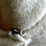 Herman Geist Vintage  Cardigan 100% Wool Mockneck Asymmetric Sweater Cream Large Photo 1