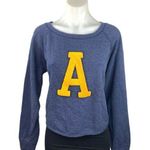 Aeropostale Blue Embroidered Letter A Long Sleeve Pullover Sweatshirt Top Size L Photo 0