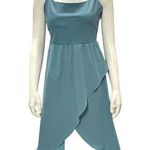 CCC Backless Teal SeaFoam High Flowy Midi Quick Dry Casual Dress Size Small Green Photo 0