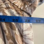 New Arna York Collection Riviera Frill Wonder Palm Shirt Size 20 Linen Blend Tan Photo 2