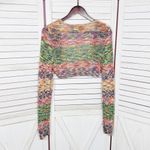 Gabrielle Union Marled Rainbow Knit Shrug Sweater Long Sleeve Multicolor Medium Photo 7