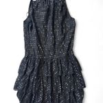 Trina Turk  Black Silk Polka Dot Halter Dress Photo 1