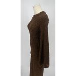 Honor The Gift Brown Fuzzy Knit Open Back Maxi Dress Medium NWT Photo 7