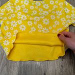 Julia by love J Floral Cropped Yellow Tee Photo 6