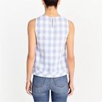 J.Crew BLUE WHITE GINGHAM CHECK SIDE TIE TOP 2 Photo 1