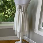 Tigerlily Vintage Y2K Tiger Lily Ivory Strapless Chiffon Mini Dress Pearl Embellished Sz M Photo 5