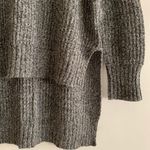 EXPRESS Gray Marled Extreme Hi-lo Hem Turtleneck Sweater Photo 5