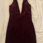 superdown Deep V Wine Mini Dress Photo 2