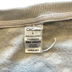 C&C California  grey velour sweatshirt size large Photo 3