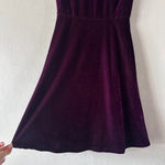 Modcloth Velvet Fit & Flare Dress Small Plum Purple Holiday Christmas Party Clas Photo 4