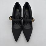 Cosy Island EternalPace Removable Strap Pointed Toe Heeled Pumps Black Elegant 9 Photo 5