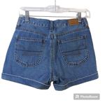 American Eagle  Blue Denim Mom Cuffed Shorts Size 0 Photo 1