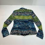 Joseph Ribkoff  Twin Set Full Zip Jacket Camisole Tank Top SZ 12 Black Green Blue Photo 14