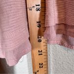 Free People  Pink Puff Shoulder Long Sleeve Sweater Womens S Boho Casual Photo 5