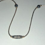 Lot of 3 Beaded Boho Silver Tone Hematite Black Beads Necklaces Photo 3