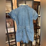 LIONESS  denim romper playsuit u know what’s up short sleeve jean utility buttons Photo 3