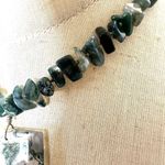 Moss agate sterling silver pendant necklace Green Photo 10