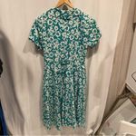 Vintage 80’s tropical teal Sunshine Starshine wrap top button pockets trad mod Blue Size 14 Photo 5