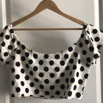Cropped off Shoulder Polka Dots Top Size M Photo 4