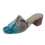 Michael Kors  Ingrid Snakeskin Leather Round Toe Slip On Mules Dress Sandals 9.5M Photo 0
