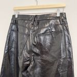 Good American Straight Leg Faux Leather Pants in Black Contemporary Work Size 26 Photo 6