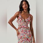ASTR  Wildflower Midi Dress In Red Floral Photo 3
