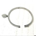 Michael Kors CZ dangle heart, steel bangle bracelet Photo 7