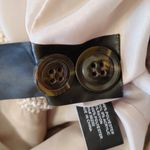 Liz Claiborne Outfitters Light Cream White Size Large L Heavy Button Coat Winter Photo 8