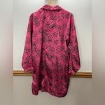 Vintage Satin Bed of Roses Floral Polka Dot Long Sleeve Pajama Dress Size Large Photo 3