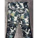 Athleta  Women's Floral Pattern Hawaiian‎ Green and Navy Legging Size Small Photo 1