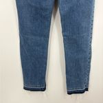 ANINE BING  Front Pocket SplitHem Blue Mid Rise Straight Fray Ankle Jeans Size 28 Photo 9