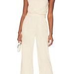 Free People Avery Jumpsuit One Shoulder Cropped Sand Washed Out 2 NEW Photo 0