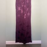 Forest Lily Plum Floral Design Flutter Sleeve Wide Leg Jumpsuit Size 4 Purple Photo 7