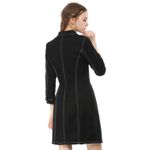 Allegra K 3/4 Sleeve Button Down Denim Shirt Dress in Black. Size M Photo 2